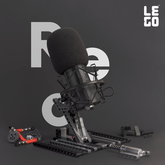 soporte micrófono lego